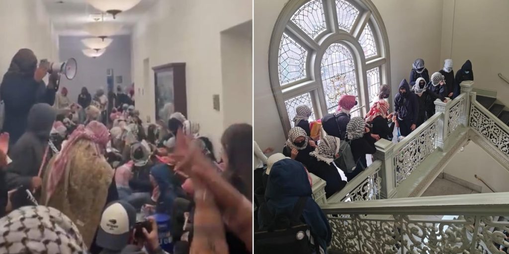 Estudantes pr&oacute;-Palestina invadem universidade e impedem judeus de assistirem aula nos EUA